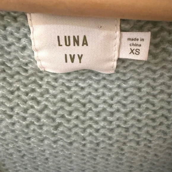 Anthropologie Ivy Luna Knit Puff 3D Crocheted Flower Cardigan - Picture 3 of 5